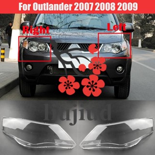 Liujiud ฝาครอบไฟหน้ารถยนต์ เลนส์ใส ด้านซ้าย สําหรับ Mitsubishi Outlander 2007 2008 2009