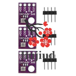 Liujiud โมดูลเซนเซอร์วัดอุณหภูมิความชื้น ดิจิทัล BME280 5V I2C SPI BME280 3 ชิ้น