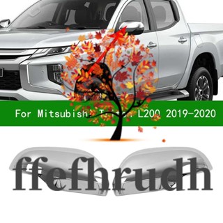 Ffefhrudh ฝาครอบกระจกมองหลังรถยนต์ โครเมี่ยม สําหรับ Mitsubishi Triton L200 2019-2021