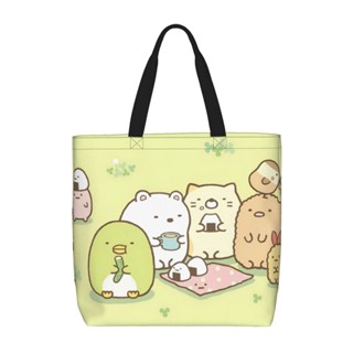 Sumikkogurashi กระเป๋าถือ กระเป๋าสะพายไหล่ ทรงโท้ท มีซิป จุของได้เยอะ พร้อมกระเป๋า สําหรับผู้หญิง