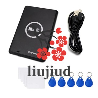 Liujiud RFID เครื่องคัดลอกการ์ดรีดเดอร์ NFC 13.56MHz USB UID EM4305