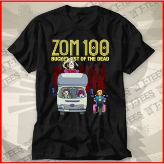 เสื้อยืดแขนสั้น คอสเพลย์ พิมพ์ลายอนิเมะ Akira Shizuka Bucket List of the Dead Ere1 Zom 100: แฟชั่นสําหรับผู้ชาย และผู้หญิง