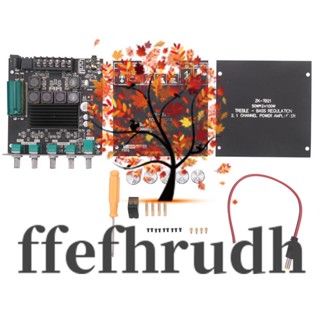 Ffefhrudh บอร์ดขยายเสียงสเตอริโอ HiFi บลูทูธ 2.1 TPA3116D2 50WX2+100W 12V-24V