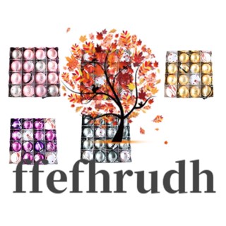 Ffefhrudh จี้ลูกบอล 16 ช่อง ทรงสี่เหลี่ยม สําหรับตกแต่งต้นคริสต์มาส เพดาน หน้าต่าง