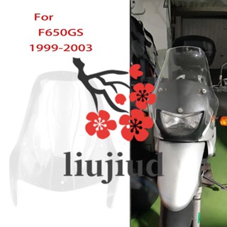 Liujiud กระจกหน้ารถจักรยานยนต์ แบบใส สําหรับ BMW F650GS F 650 GS 1999-2003