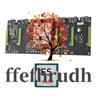 Ffefhrudh ETH79-X5B BTC เมนบอร์ดขุดเหมือง พร้อม E5 2620 CPU LGA2011 80 มม. PCIE 16X SATA2+MSATA พร้อมอินเตอร์เฟซ VGA รองรับ DDR3 RAM