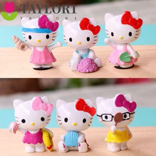 Taylor1 ฟิกเกอร์ PVC รูปการ์ตูน Hello KT ขนาดเล็ก สําหรับตกแต่งเค้ก