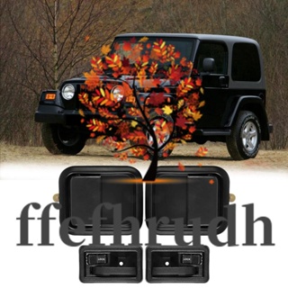 Ffefhrudh ชุดมือจับประตูรถยนต์ ด้านหน้า ฝั่งซ้าย และขวา สําหรับ Jeep Wrangler 55176383Ae 55176382Ae