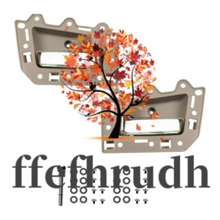 Ffefhrudh ชุดมือจับประตูภายในรถยนต์ ด้านหน้าซ้าย ขวา สีเบจ โครเมียม สําหรับ 2005-2011 Jeep Grand Cherokee 2 ชิ้น