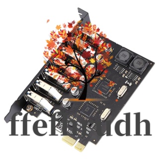 Ffefhrudh อะแดปเตอร์การ์ดขยาย USB 3.0 PCI-E 7 พอร์ต USB 3.0 PCI-E สําหรับเดสก์ท็อป