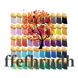 Ffefhrudh พวงกุญแจพู่หนัง 50 สี สําหรับทํางานฝีมือ DIY 250 ชิ้น