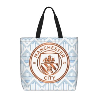 Manchesters City กระเป๋าถือ กระเป๋าสะพายไหล่ ทรงโท้ท มีซิป จุของได้เยอะ พร้อมช่องใส่ของ สําหรับสตรี