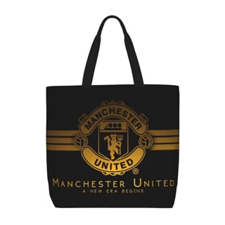 Manchesters United กระเป๋าถือ กระเป๋าสะพายไหล่ ทรงโท้ท มีซิป จุของได้เยอะ พร้อมช่องใส่ของ สําหรับสตรี