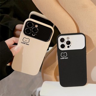 【ส่งจากไทย】เคสซิลิโคนกันกระแทกหน้าต่างใหญ่สำหรับ iPhone 14 13 12 11 ProMax X XR XSMAX สไตล์เรียบง่าย