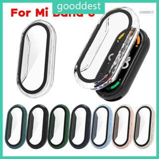 Goo เคสกระจกนิรภัยกันชนหน้าจอ สําหรับ Mi-Band 8 PC