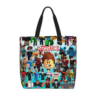 Robloxs กระเป๋าถือ กระเป๋าสะพายไหล่ ทรงโท้ท มีซิป จุของได้เยอะ พร้อมกระเป๋า สําหรับผู้หญิง