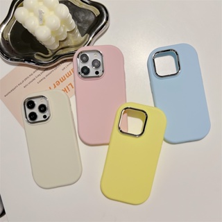 Dd เคสโทรศัพท์มือถือ กรอบโลหะ สีพื้น สําหรับ Apple iPhone 13 12 Promax XS 13 Promax 78 Plus 14 Promax 7 8