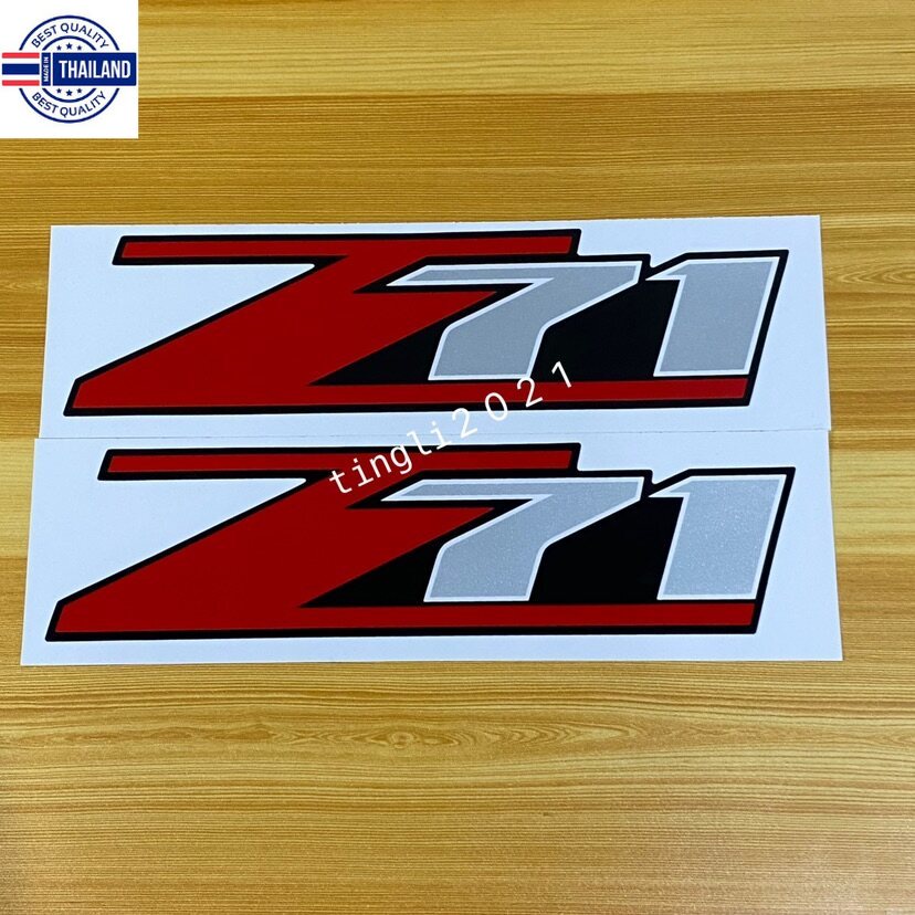 สติ๊กเกอร์* Z71 รุ่น 1 year 2005 ติดข้างท้ายกระะ CHEVROLET  priceต่อคู่ มี 2 ชิ้น