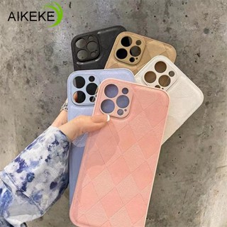 เคสโทรศัพท์มือถือหนังนิ่ม ลายนูน รูปสี่เหลี่ยมขนมเปียกปูน สีพื้น หรูหรา สําหรับ OPPO Reno 6 Pro Plus Reno 5 4 Pro 5G Find X5 Pro