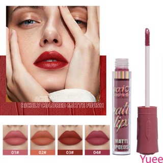 Americolor แต่งหน้า Matte Matte Velvet ไม่ซีดจาง Lip Glaze ธรรมชาติยาวนานสามมิติ Non-stick Cup Lip Gloss ลิปสติก yuee