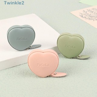 Twinkle ม้วนเทปวัด ทรงกลม หัวใจ 1.5 เมตร แบบพกพา สไตล์วินเทจ สําหรับเย็บผ้า Pu ขนาดเล็ก