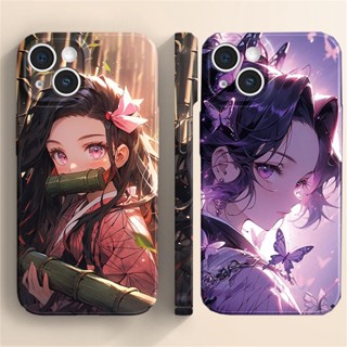 เคสอะคริลิคแข็ง ลายการ์ตูนอนิเมะ Demon Slayer Nezuko Zenitsu Kyoujurou Kochou สําหรับ Samsung Galaxy A02 A02S A03 A03S A12 A13 A23 A52 A52S A53 A73 4G 5G A50 A30S A50S