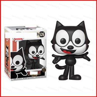 Ys FUNKO POP Felix the Cat โมเดลฟิกเกอร์ Q Version Black Cat ของเล่นสําหรับเด็ก เก็บสะสม ของขวัญ