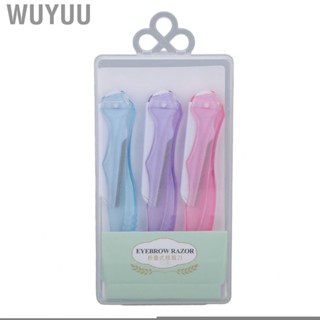 Wuyuu 3 Pcs Eyebrow Foldable Safe Portable Compact Trimmer