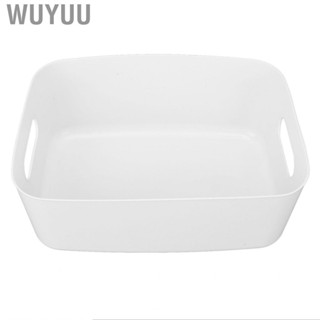 Wuyuu Storage  White Large  Handle Design Durable PP Wide Application Plastic Container Makeup Baskets a