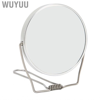 Wuyuu 2 Sided Makeup Mirror 360 Degree Rotating Aluminum Frame Silver US