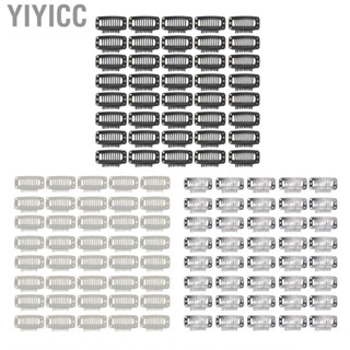 Yiyicc 40pcs Wig  Set Stainless Steel DIY 9  Snap Comb Hair Extension Clips Ac