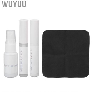 Wuyuu 4pcs Reveal Lip Stain Tint  Glaze Moisturizing Tear Off Gloss