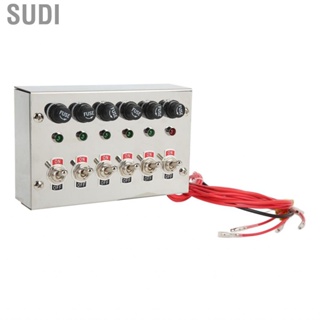 Sudi 6 Gang Switch Panel Pre Wired ON Off Multipurpose For Racing Cars