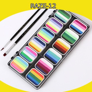 [Raze12] พาเลทสีร่างกาย ล้างทําความสะอาดได้ สีสันสดใส สําหรับการแสดงบนเวทีฮาโลวีน