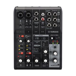 (ส่งทุกวัน New) Mixer / Audio Interface Yamaha AG06MK2 สีดำ อินเตอร์เฟส ออดิโอ อินเตอร์เฟส ยามาฮ่า AG06 24bit 192kHz ...