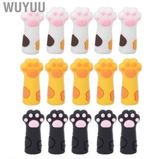 Wuyuu 5pcs Cuticle Scissors Cover Protector  Paw Shape Silicone Trimmer Pr