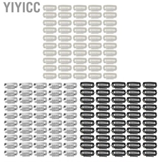 Yiyicc 50pcs Hair Extension Clips Set Stainless Steel DIY 8  Snap Comb Wig