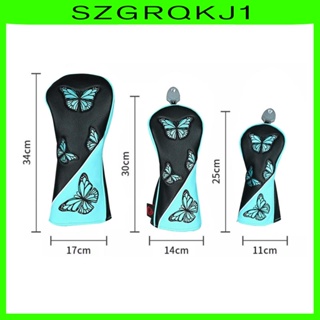 [szgrqkj1] ปลอกคลุมหัวไม้กอล์ฟ กันรอยขีดข่วน 4 ชิ้น