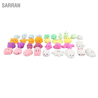 SARRAN 36 ชิ้นบีบของเล่น Kawaii ลักษณะนุ่ม TPR ปลอดภัยแบบพกพาความเครียดบรรเทาบีบตุ๊กตา