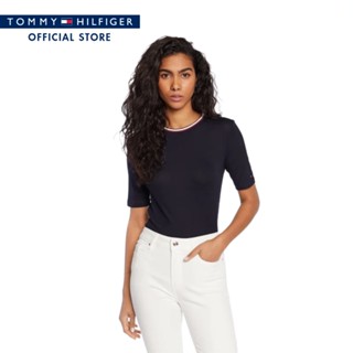 Tommy Hilfiger เสื้อไหมพรมผู้หญิง รุ่น WW0WW37208DW5 - สีน้ำเงิน