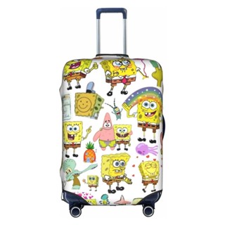 ผ้าคลุมกระเป๋าเดินทาง ผ้าสแปนเด็กซ์ แบบยืดหยุ่น ลาย SpongeBob【S, M, L, XL】