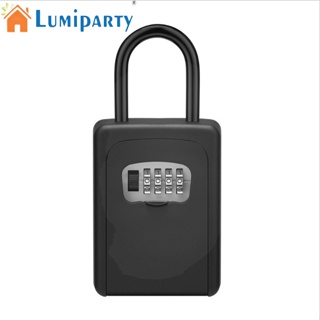 Lumiparty กล่องเก็บกุญแจล็อค 4 หลัก ความจุขนาดใหญ่ ปลอดภัย สําหรับกลางแจ้ง ในร่ม