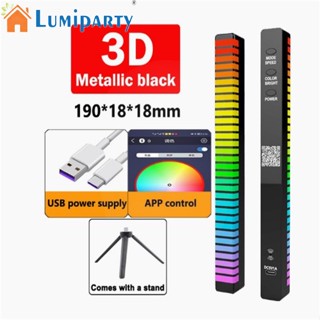 Lumiparty แถบไฟ Led Rgb ควบคุมด้วยเสียงเพลง บลูทูธ เข้ากันได้กับโคมไฟปิ๊กอัพ