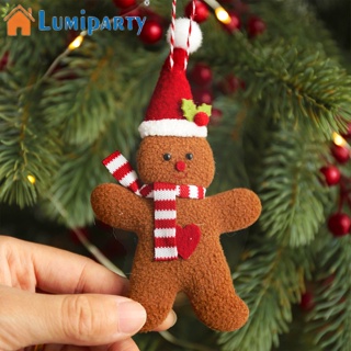 Lumiparty จี้ตุ๊กตามนุษย์ขนมปังขิง พร้อมเชือก สําหรับแขวนตกแต่งต้นคริสต์มาส 3 ชิ้น