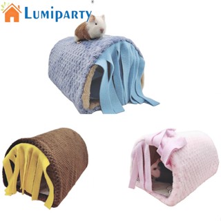 Lumiparty บ้านอุโมงค์พู่ อเนกประสงค์ ขนาดเล็ก สําหรับหนูแฮมสเตอร์ หนูตะเภา กระต่าย