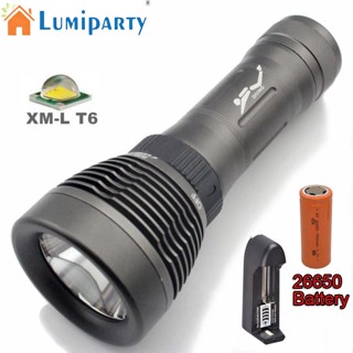 Lumiparty ไฟฉายดําน้ํา 3000LM XM-T6 LED กันน้ํา