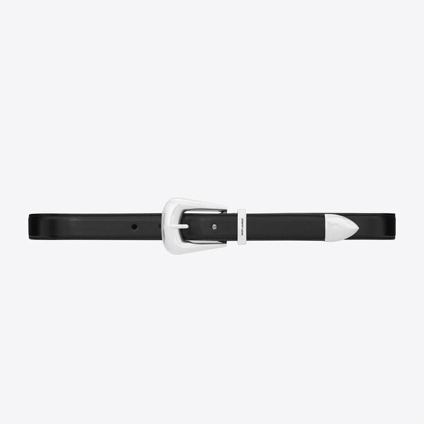 TOP GRADE QUALITY 25MM/1INCH FOLK BUCKLE BELT IN SMOOTH LEATHER BELT พร้อมชุดกล่อง
