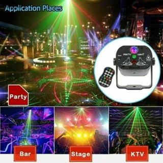 [ceight] โคมไฟดิสโก้ LED RGB โปรเจคเตอร์เลเซอร์ 60 รูปแบบ สําหรับเวที ปาร์ตี้ KTV Club DJ