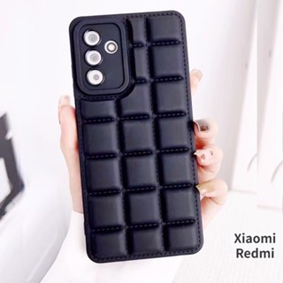 เคสโทรศัพท์มือถือ ซิลิโคนนิ่ม กันกระแทก ลายตาราง สีพื้น สําหรับ Xiaomi Redmi Note 12 Pro Plus 12S Poco X3 NFC X5 Pro F5 Pro