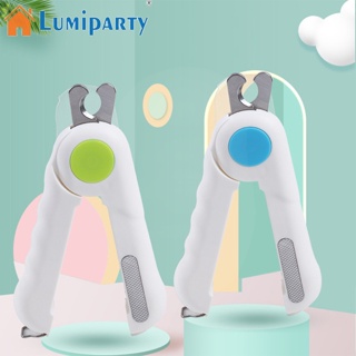 Lumiparty กรรไกรตัดเล็บสัตว์เลี้ยง กันลื่น พร้อมตะไบเล็บ ขนาดเล็ก สําหรับตัดเล็บสัตว์เลี้ยง